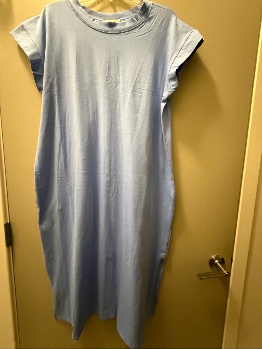 Zenana Light Blue T-Shirt Midi Dress NWOT 1X